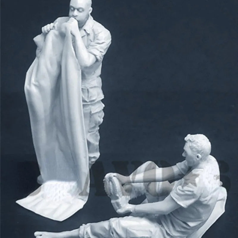 1/35 Vietnam War US Infantry Combat Squad, 2 Figures, Resin Model Figure Kit, Unassembled and Unpainted