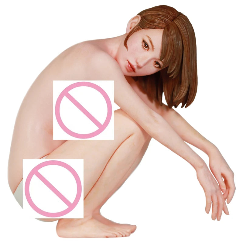 1/8 Squat Girl, Resin Model Bust Kit, Unassembled and Unpainted