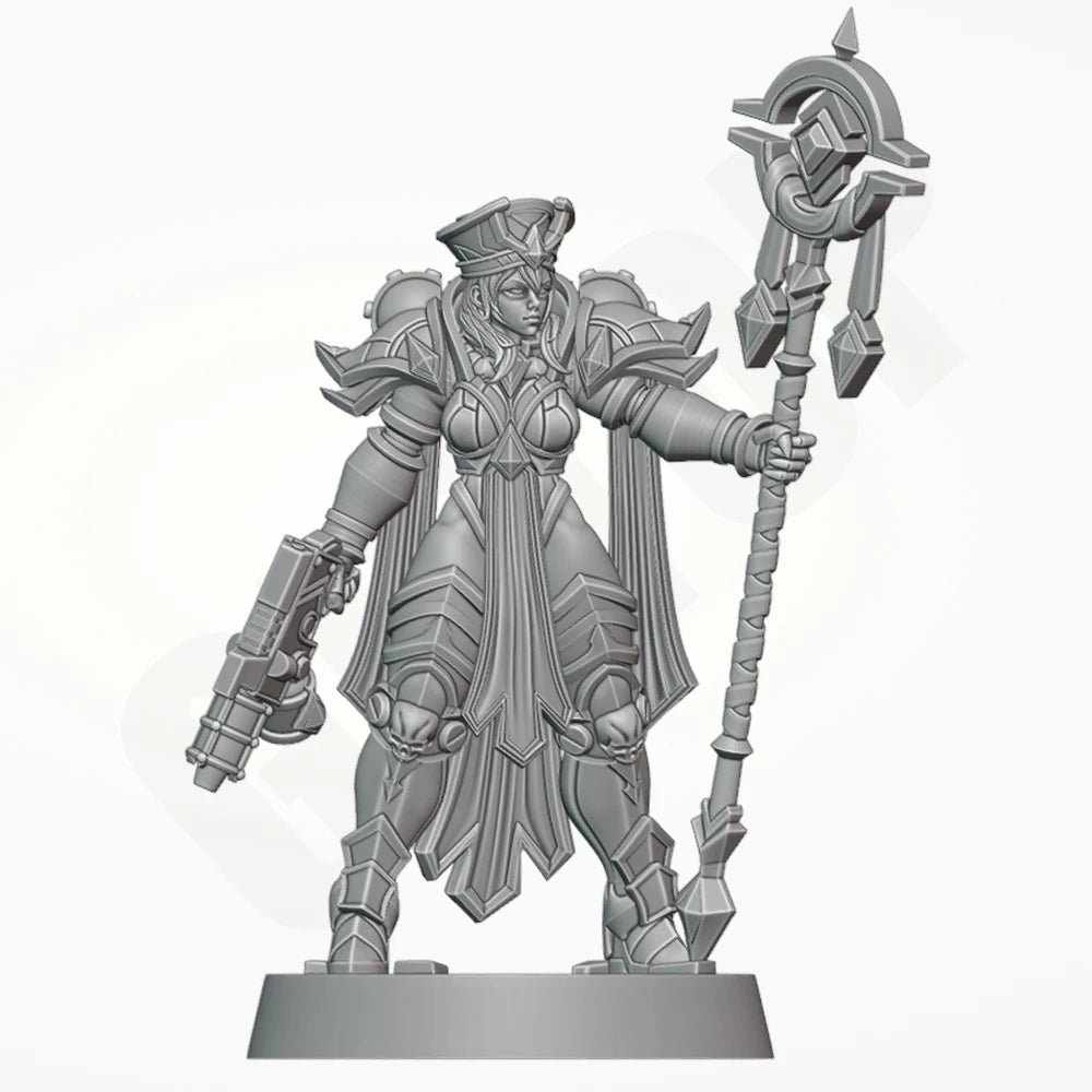 1/24 Sister Whitemane Warrior, Resin Model Figure Kit, Fantasy Theme, Unassembled and Unpainted