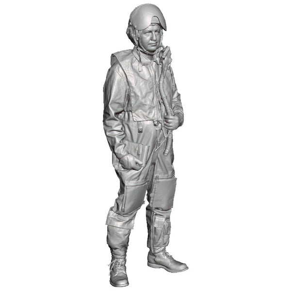 1/32 Modern Fighter Pilot in Flight Suit, Resin Model Figure Kit, Unassembled and Unpainted