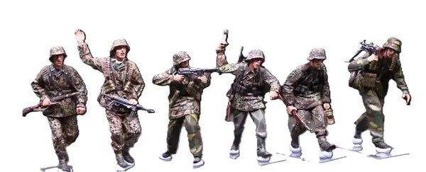 1/35 Modern Infantry Squad Charging, 6 Figures, Resin Model Figure Kit, Unassembled and Unpainted