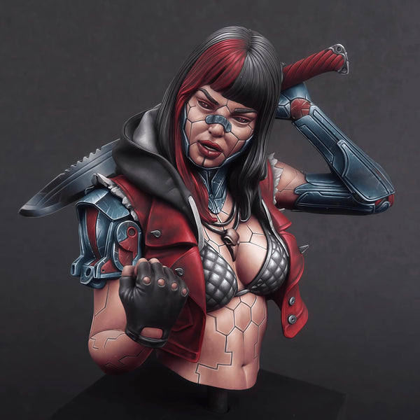 1/10 Female Tactical Warrior, Resin Model Figure Kit, Fantasy Theme, Unassembled and Unpainted