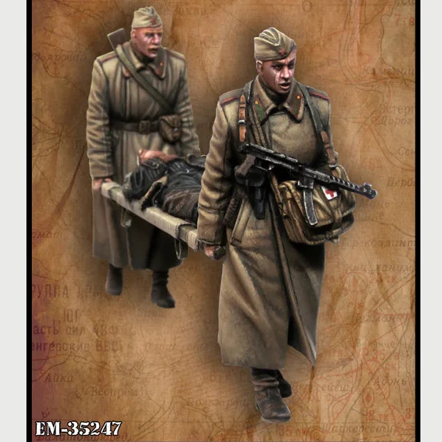 1/35 WWII German Wehrmacht Infantry, 5 Figures, Resin Model Figure Kit, Unassembled and Unpainted