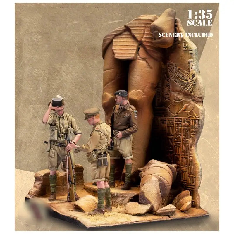 1/35 Ancient Egypt, 3 Figures, Resin Model Diorama Kit, Unassembled and Unpainted