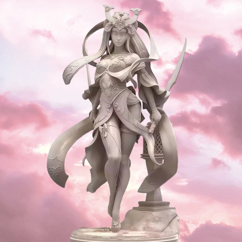 1/24 Warrior Princess, 3 Figures, Resin Model Figure Kit, Fantasy Theme, Unassembled and Unpainted