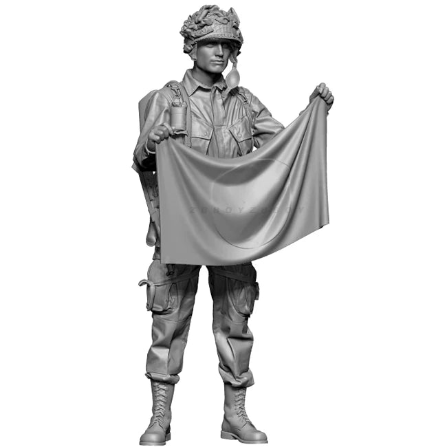 1/35 WWII Allied Soldier Cape, Resin Model Figure Kit, Unassembled and Unpainted