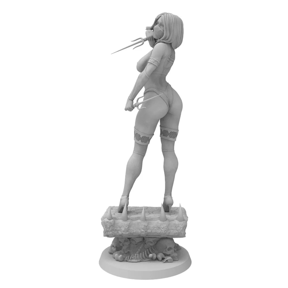75mm Sci-Fi Warrior, Resin Model Figure Kit, Fantasy Theme, Unassembled and Unpainted