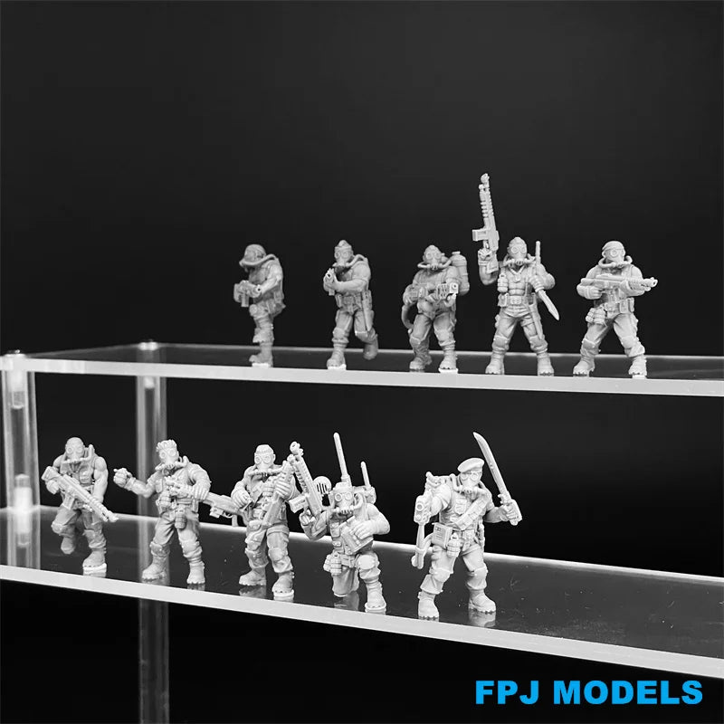 28mm Modern Jungle Fighters, 22 Figures, Resin Model Figure Kit, Unassembled and Unpainted