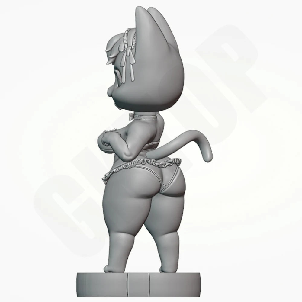 1/24 Catgirl with Chain Bikini, Resin Model Figure Kit, Anime Theme, Unassembled and Unpainted