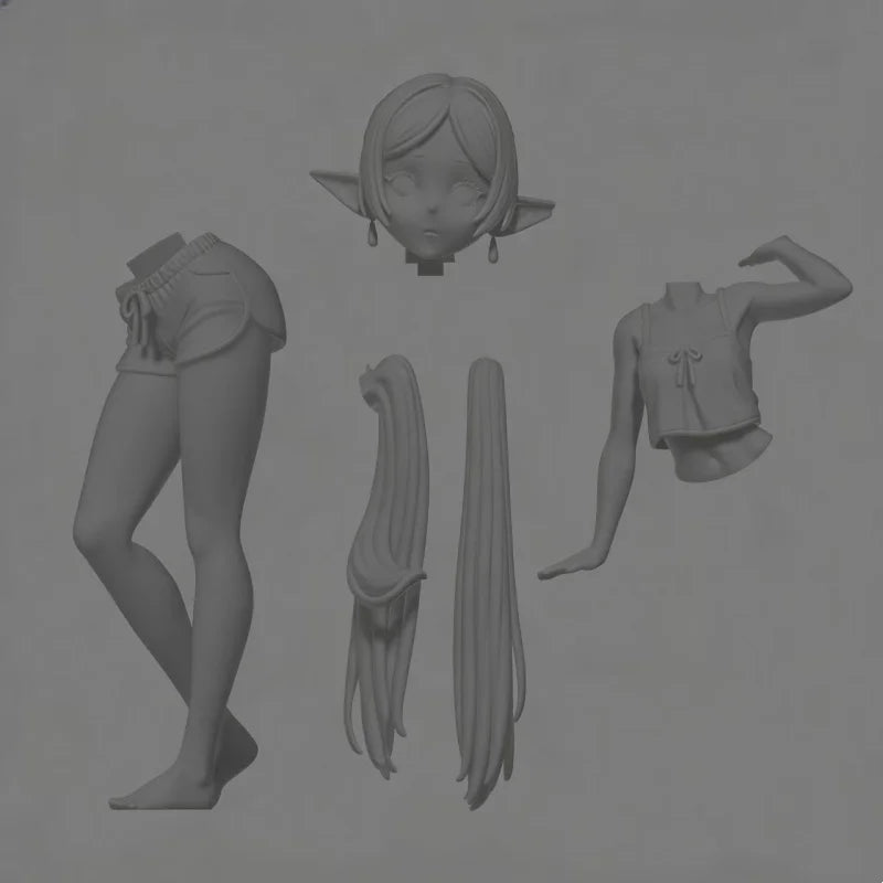 160mm Frieren Anime Character, Resin Model Figure Kit, Anime Theme, Unassembled and Unpainted