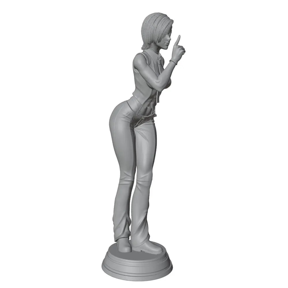 75mm Pin-Up Girl Seated, Resin Model Figure Kit, Unassembled and Unpainted