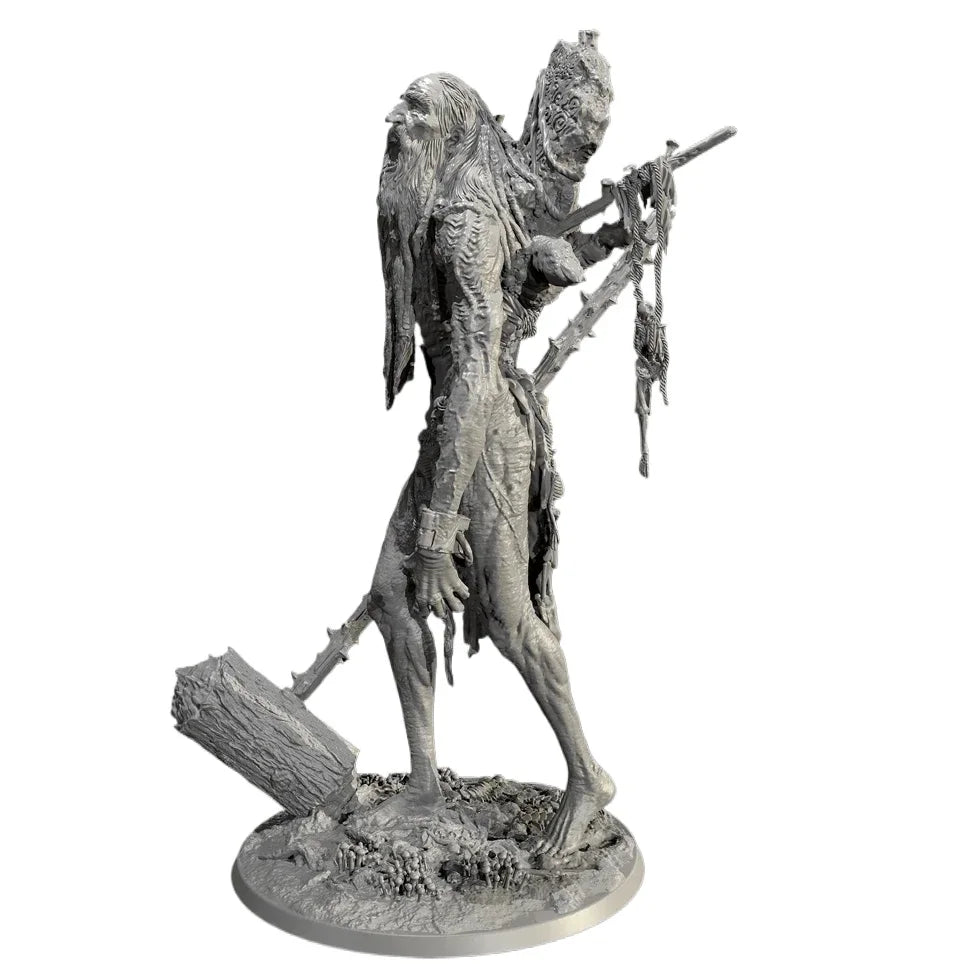 90mm Dark Fantasy Wizard, Resin Model Figure Kit, Fantasy Theme, Unassembled and Unpainted