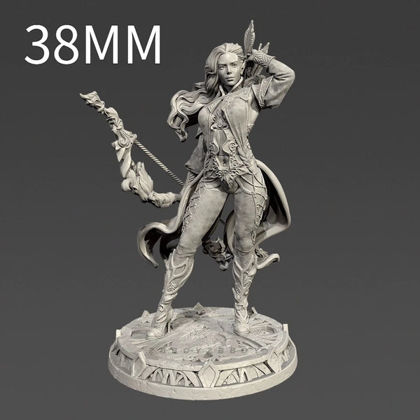 75mm Sagittarius Goddess, Resin Model Figure Kit, Mythology Theme, Unassembled and Unpainted