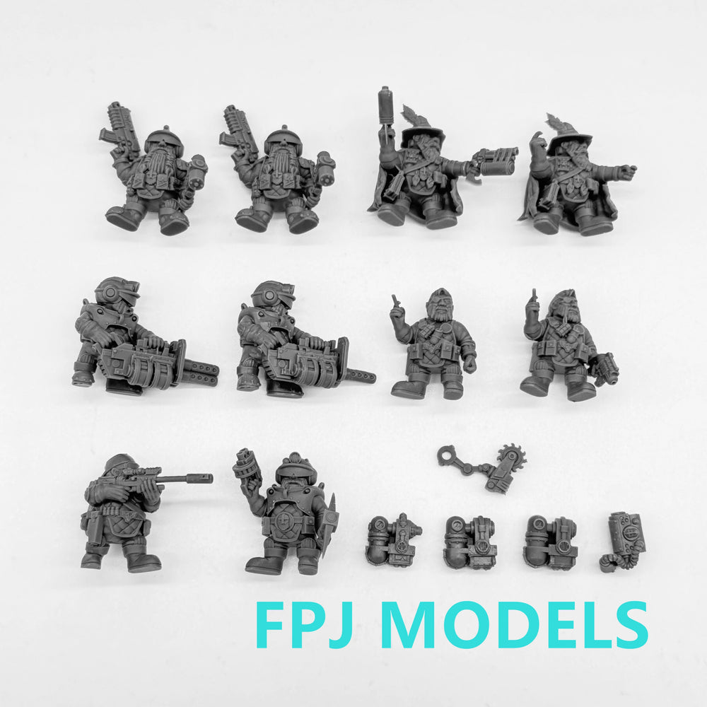 28mm Tactical Sci-Fi Infantry, 10 Figures, Resin Model Figure Kit, Sci-Fi Theme, Unassembled and Unpainted