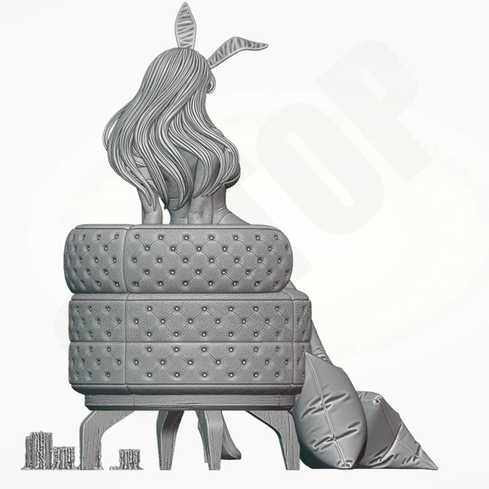 1/24 Succubus on Ornate Throne, Resin Model Figure Kit, Unassembled and Unpainted