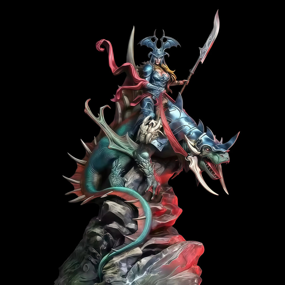 1/24 Beast Warrior & Knight, 2 Figures, Resin Model Figure Kit, Fantasy Theme, Unassembled and Unpainted