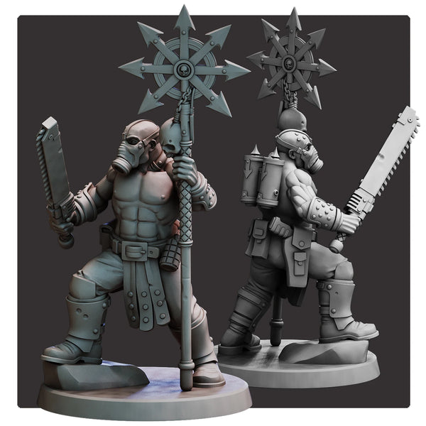 1/35 Medieval Flag Bearer Warrior, Resin Model Figure Kit, Unassembled and Unpainted