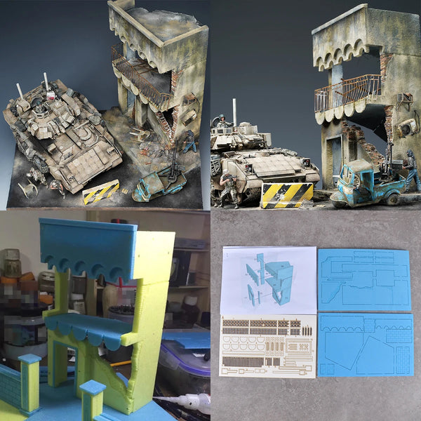 1/35 Modern Urban Warfare, Resin Model Diorama Kit, Unassembled and Unpainted