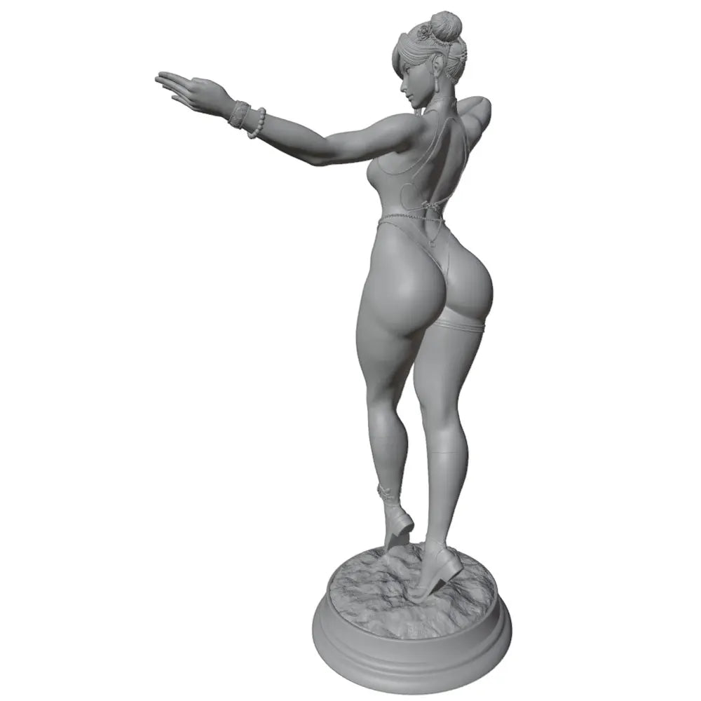 1/24 Classic Pinup with Raised Arm, Resin Model Figure Kit, Unassembled and Unpainted