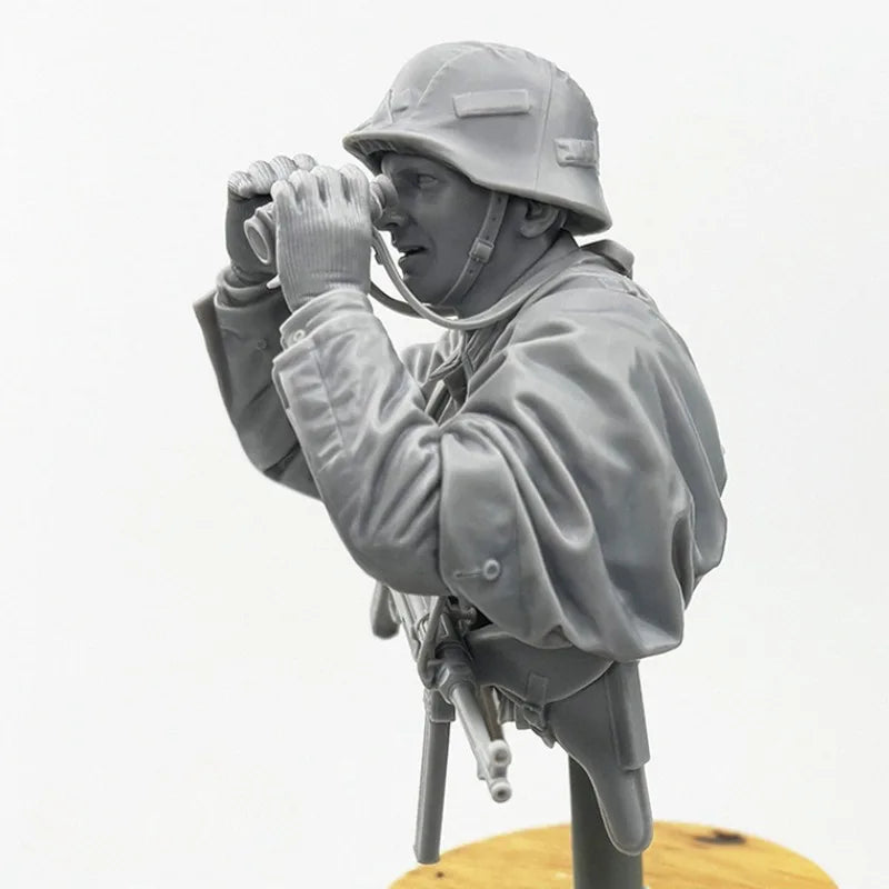 1/10 WWII German Field Commander, Resin Model Bust Kit, Unassembled and Unpainted