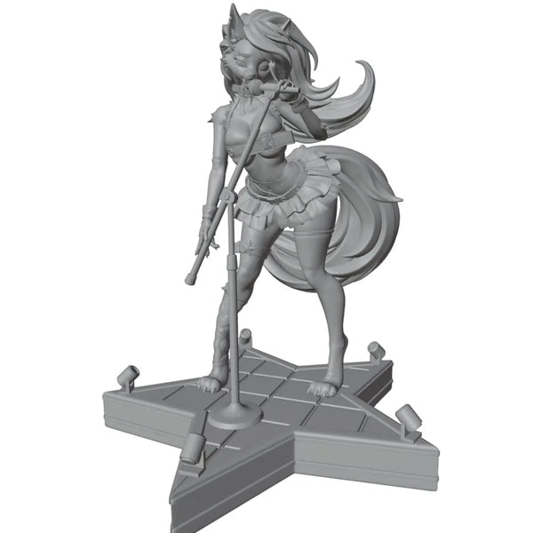 1/24 Female Warrior with Halberd and Shield, Resin Model Figure Kit, Anime Theme, Unassembled and Unpainted