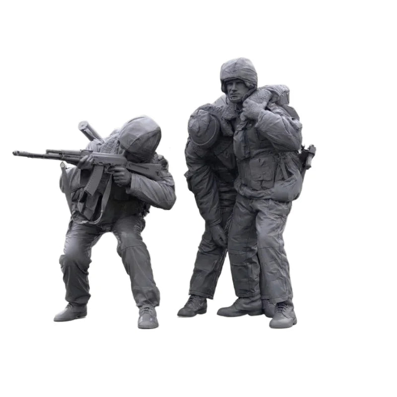 1/35 Modern Russian Tactical Infantry Squad, 3 Figures, Resin Model Figure Kit, Unassembled and Unpainted