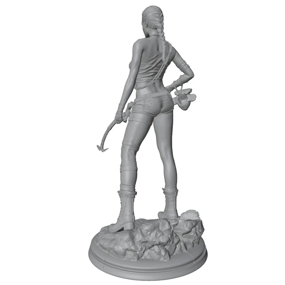 75mm Modern Female Climber, Resin Model Figure Kit, Unassembled and Unpainted
