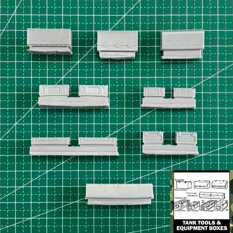 1/35 WWII Tank Equipment, Resin Model Accessory Kit, Unpainted