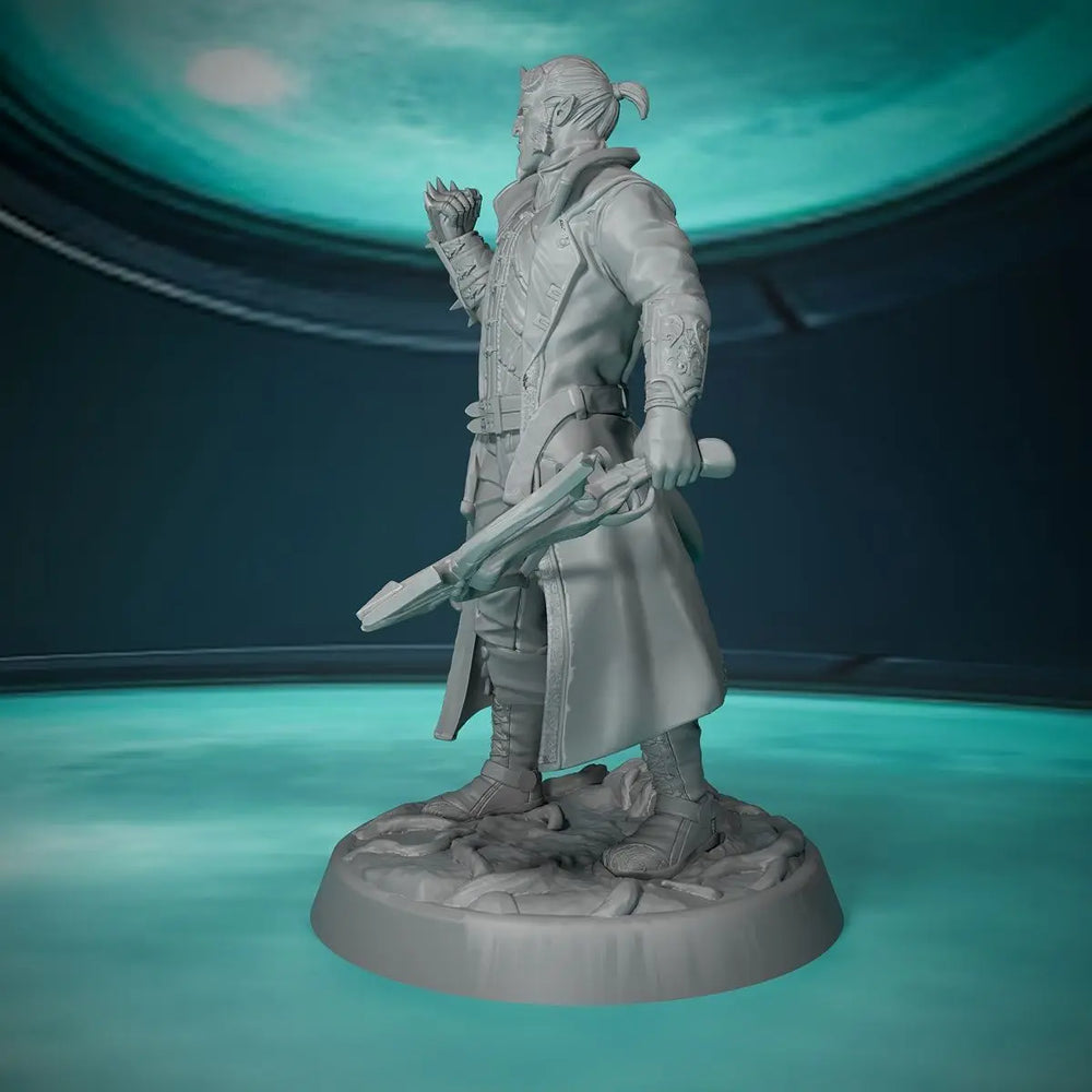 75mm Tevius Shooter Warrior, Resin Model Figure Kit, Fantasy Theme, Unassembled and Unpainted