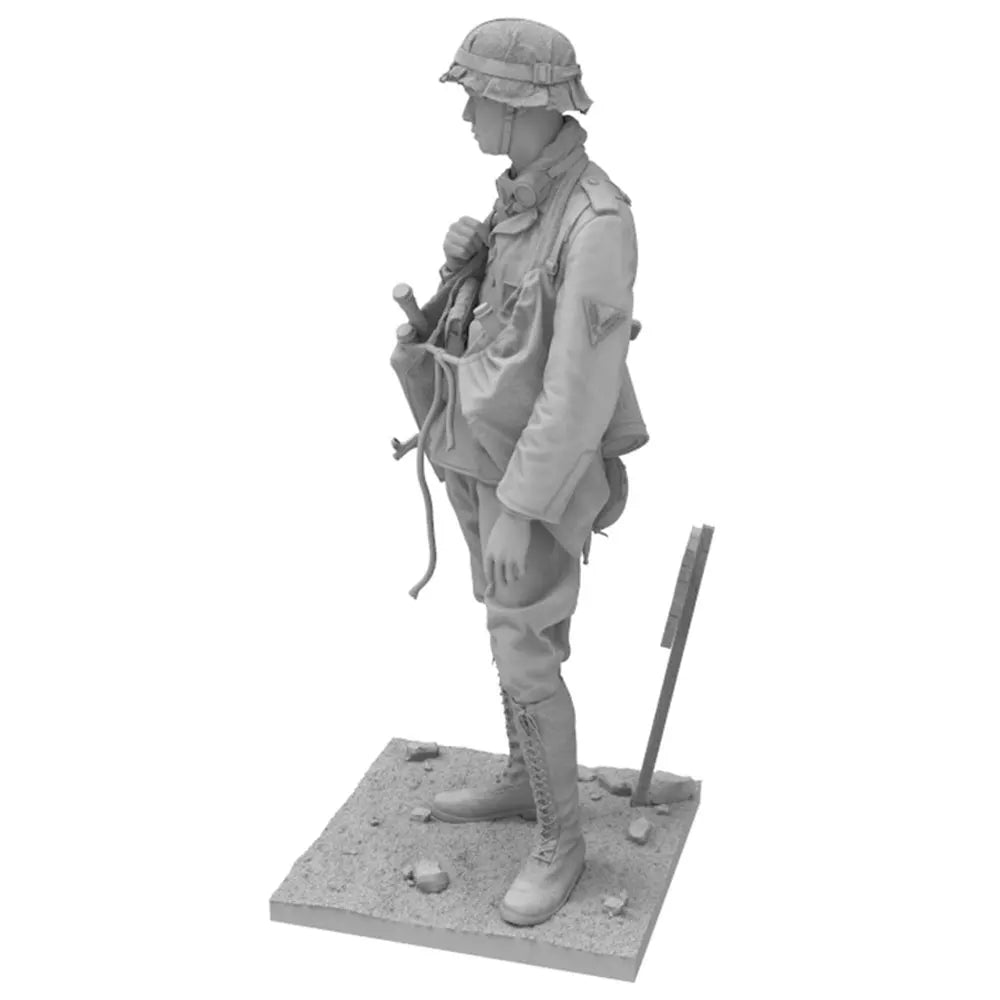 75mm WWI British Infantryman with Signal Flag, Resin Model Figure Kit, Unassembled and Unpainted