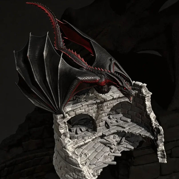 75mm Dragon, Resin Model Bust Kit, Fantasy Theme, Unassembled and Unpainted