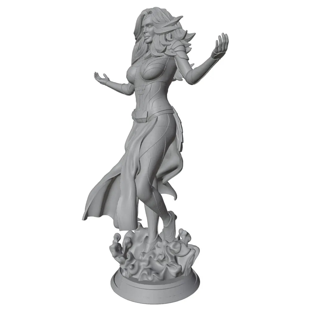 1/24 Sorceress with Windswept Hair Arms Raised, Resin Model Figure Kit, Unassembled and Unpainted