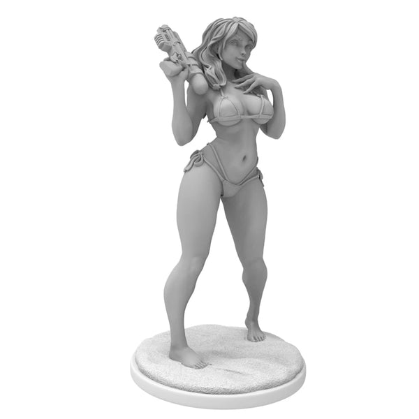 1/24 Beach Girl, Resin Model Figure Kit, Unassembled and Unpainted