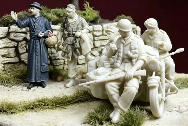 1/35 WWI Trench Soldiers, 5 Figures, Resin Model Figure Kit, Unassembled and Unpainted
