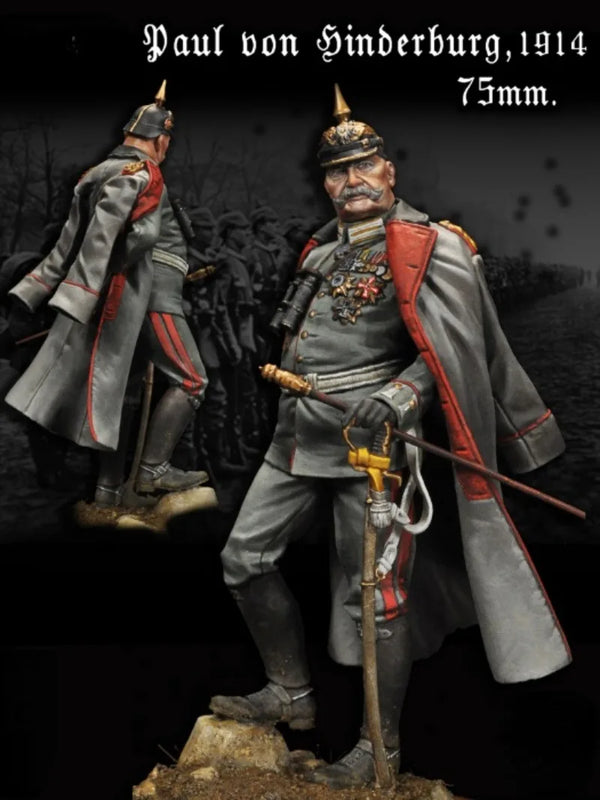 75mm WWI German Field Marshal Hindenburg, Resin Model Figure Kit, Unassembled and Unpainted