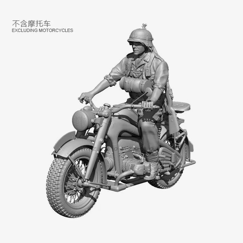 1/35 WWII European Soldier, Resin Model Figure Kit, Unassembled and Unpainted