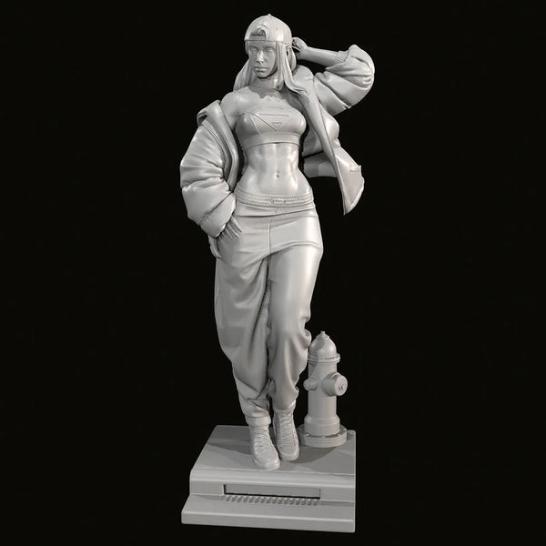 75mm Modern Casual Female, Resin Model Figure Kit, Unassembled and Unpainted