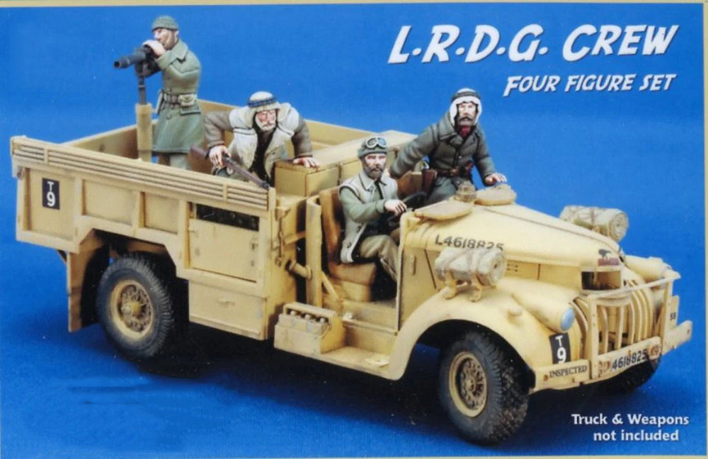 1/35 WWII British LRDG Desert Patrol Crew, 4 Figures, Resin Model Figure Kit, Unassembled and Unpainted