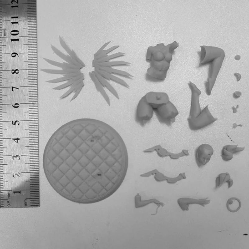 1/24 Pink Mercy Angel, Resin Model Figure Kit, Anime Theme, Unassembled and Unpainted