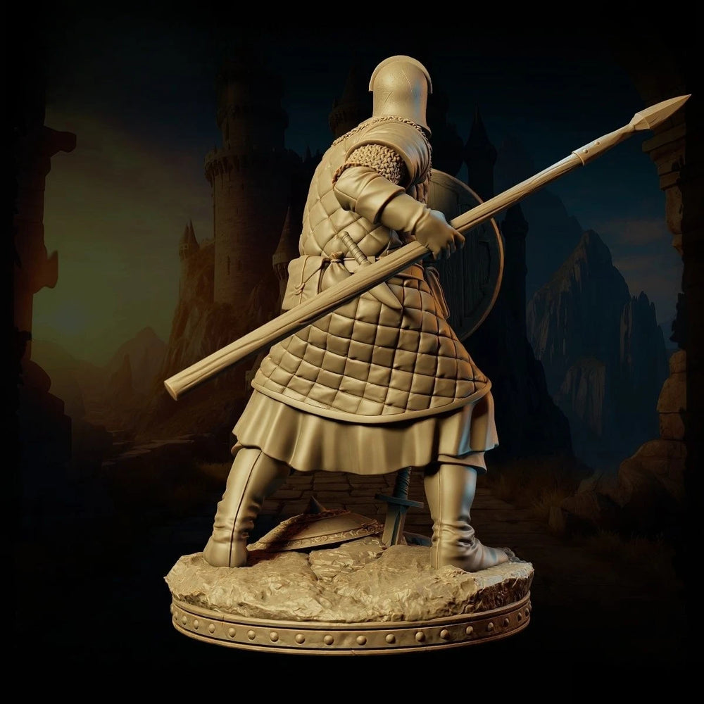 75mm Medieval Mercenary Warriors, 3 Figures, Resin Model Figure Kit, Unassembled and Unpainted