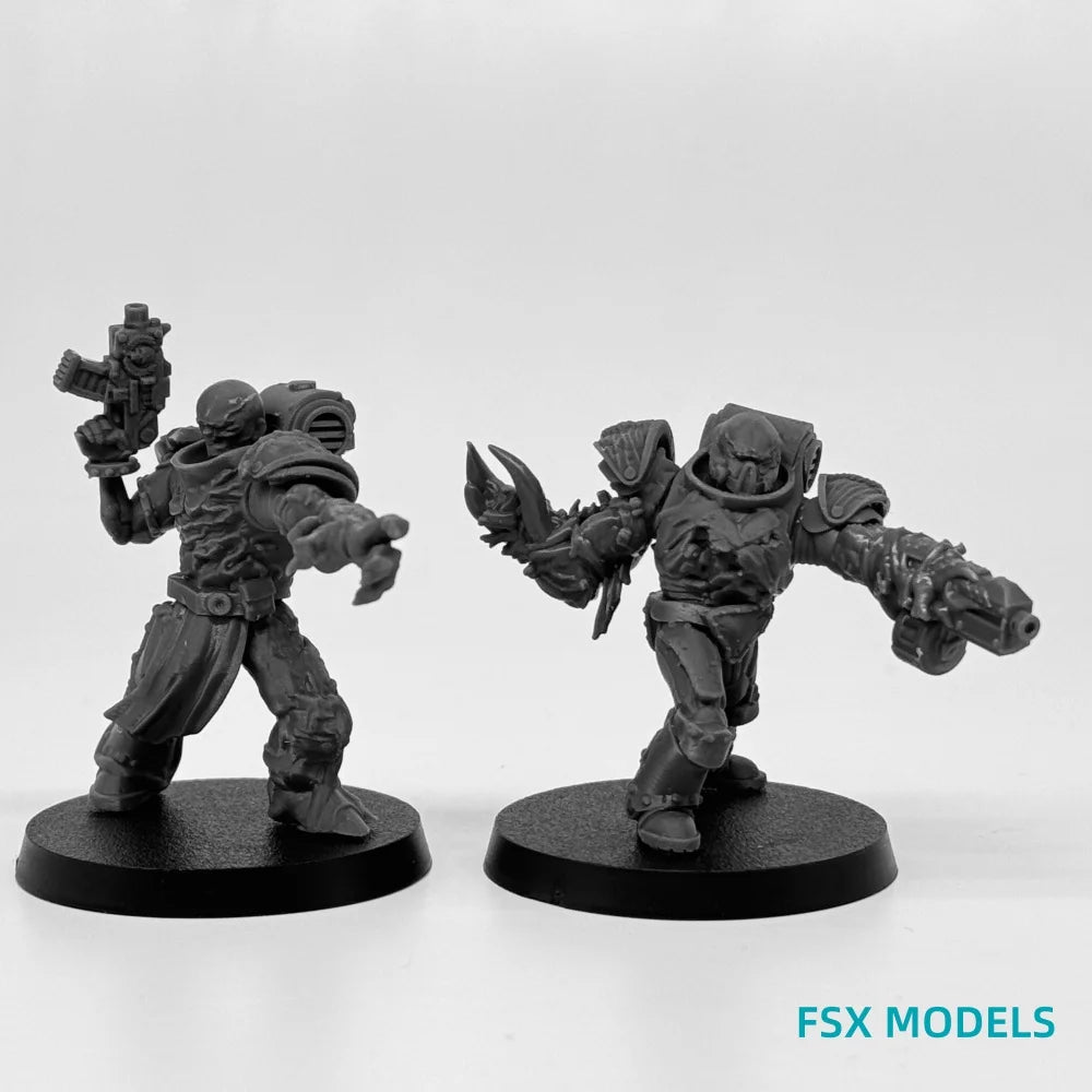 28mm Corrupted Socratis Infantry, 16 Figures, Resin Model Figure Kit, Sci-Fi Theme, Unassembled and Unpainted