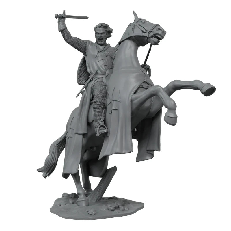 1/24 Medieval Crusader Knight Templar Vs Saracen, 2 Figures, Resin Model Figure Kit, Unassembled and Unpainted