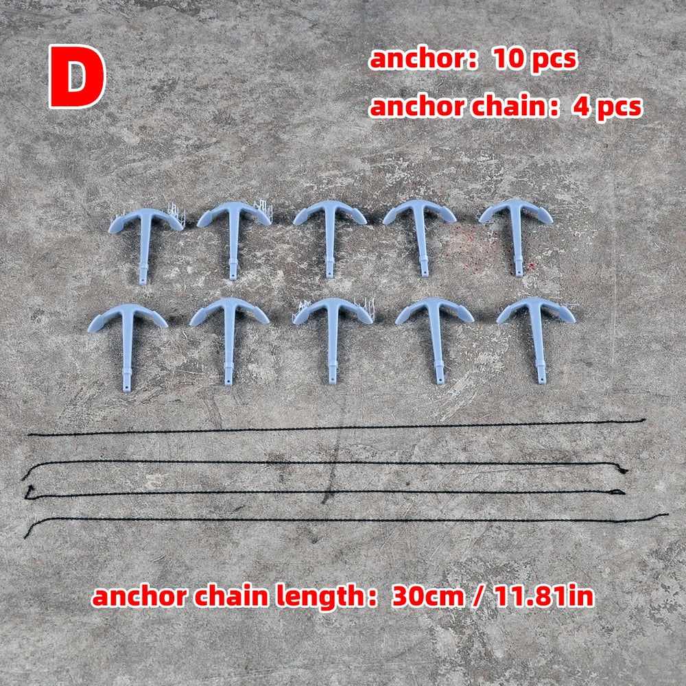 Sailing Ship Anchor and Chain, Resin Model Accessory Kit, Historical Theme, Unpainted