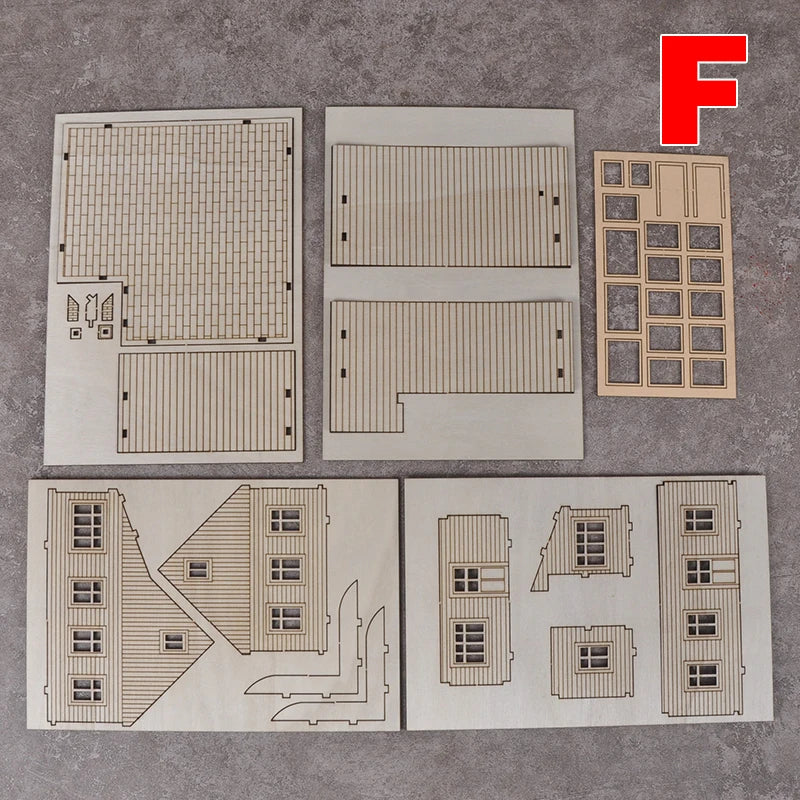 1/72 Eastern European Village Buildings, Resin Model Diorama Kit, Historical Theme, Unassembled and Unpainted