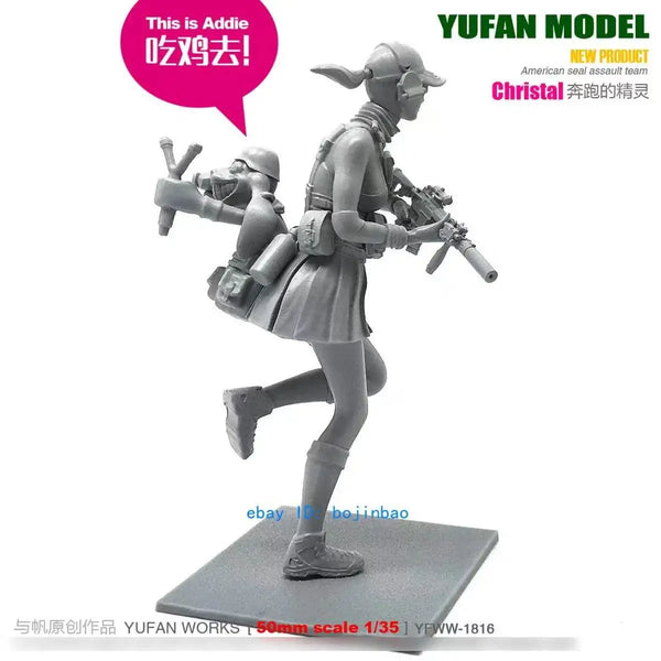1/35 Female Fantasy Warriors, 2 Figures, Resin Model Figure Kit, Fantasy Theme, Unassembled and Unpainted