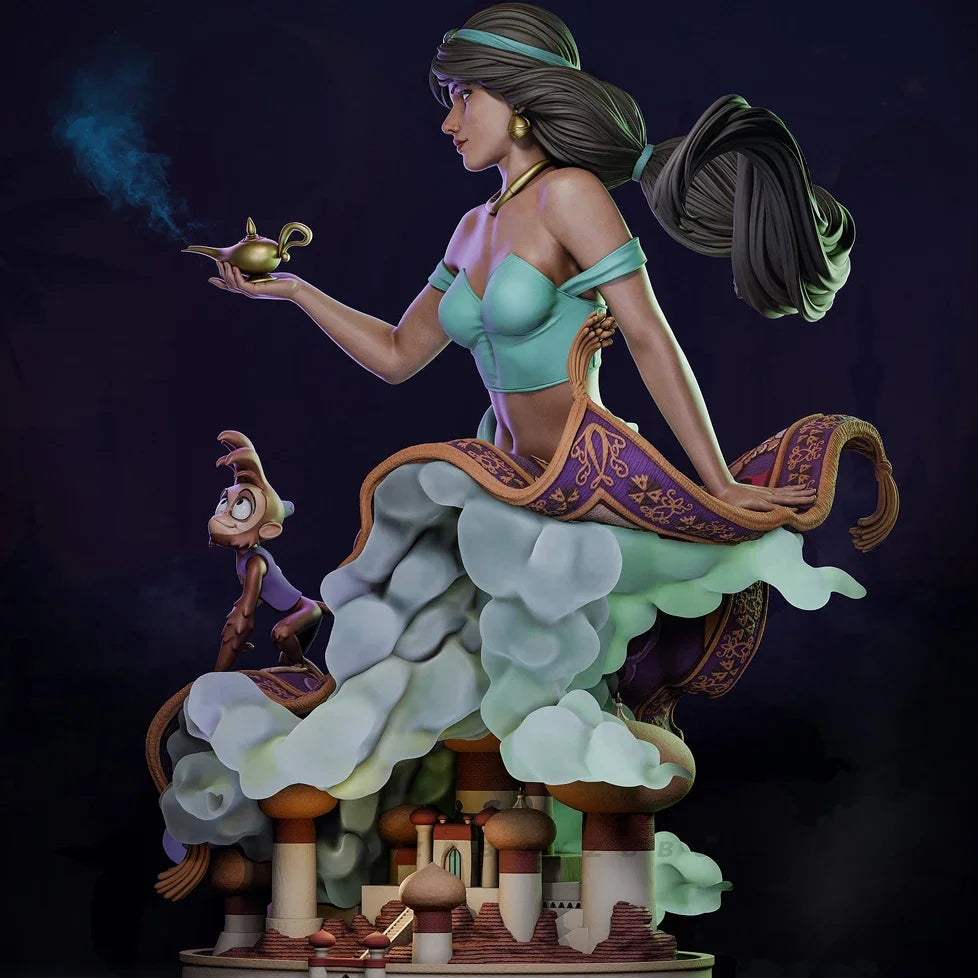 100mm Female Fantasy Sorceress, Resin Model Figure Kit, Fantasy Theme, Unassembled and Unpainted