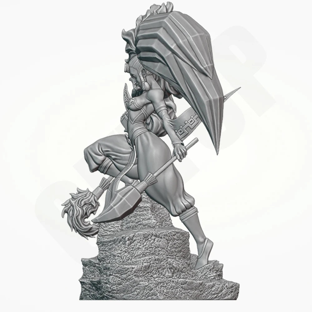1/24 Armored Sorceress, Resin Model Figure Kit, Fantasy Theme, Unassembled and Unpainted