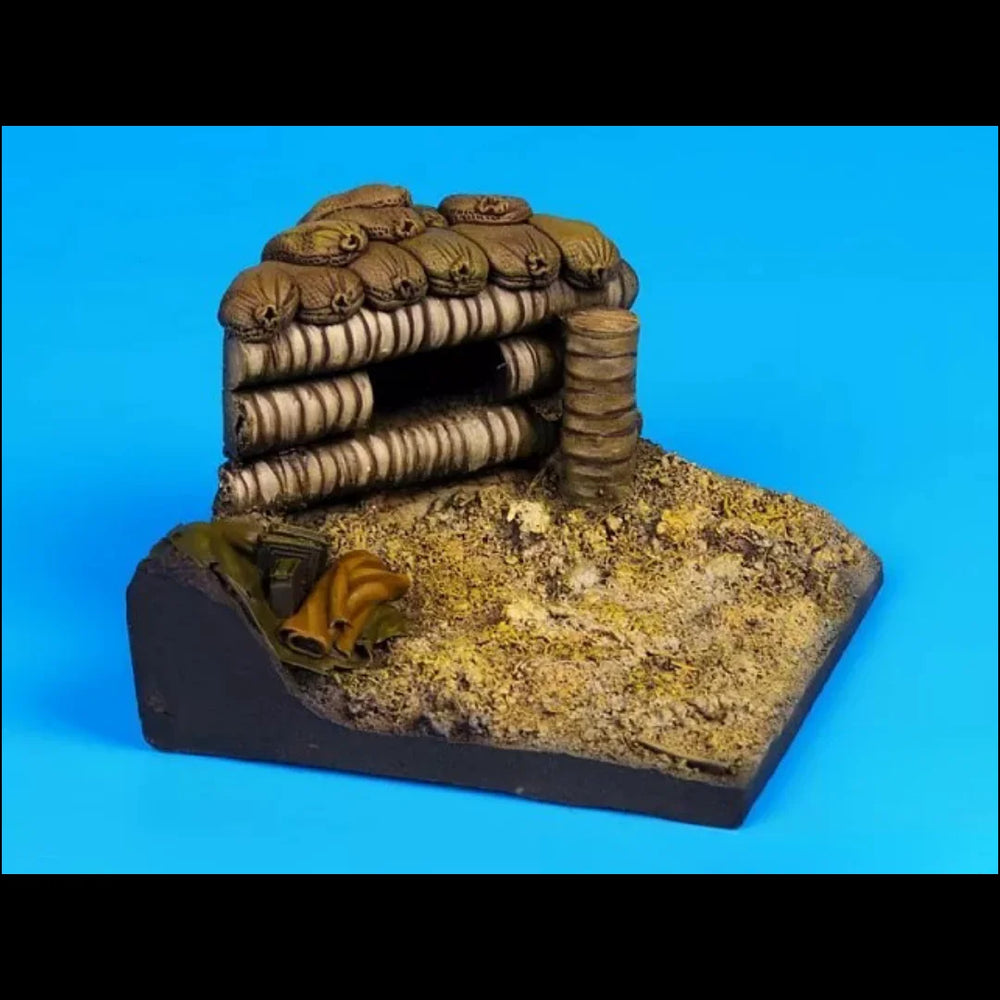 1/35 WWII Military Bunker Fortification, Resin Model Terrain Kit, Unpainted