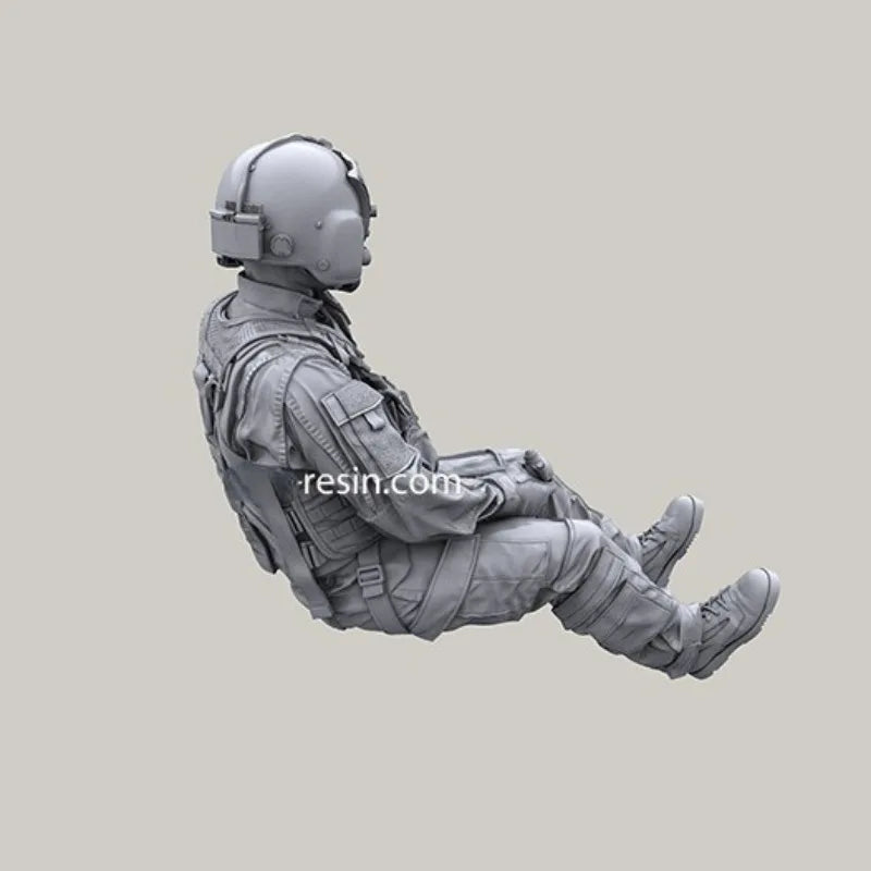 1/35 Modern Special Forces Operator Exiting Helicopter with Thermal Head, Resin Model Figure Kit, Unassembled and Unpainted