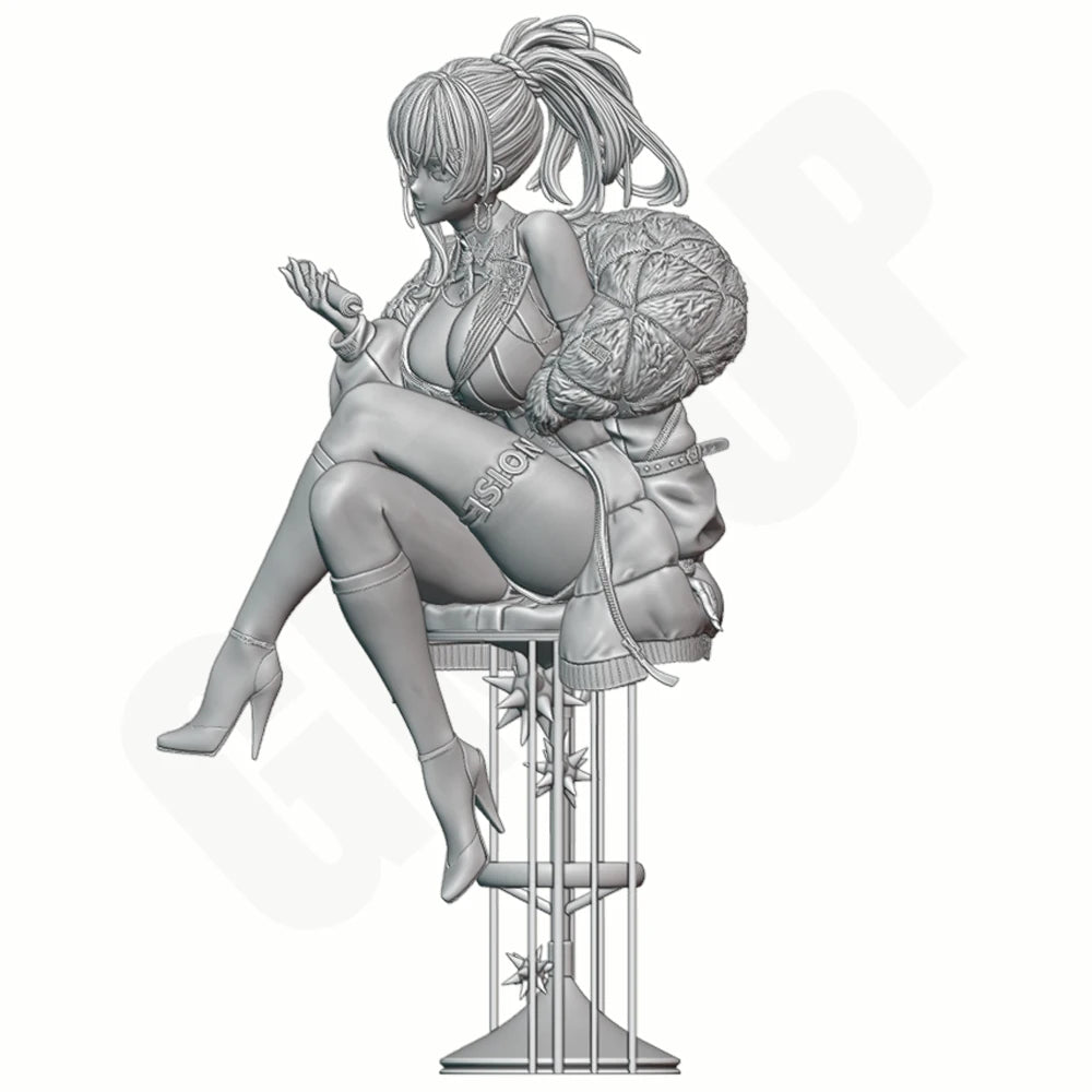 1/24 Pin-up Fashion Singer, Resin Model Figure Kit, Unassembled and Unpainted